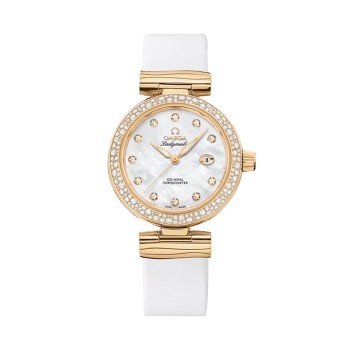 Relógio feminino Omega De Ville Ladymatic 34mm em madrepérola O42567342055007