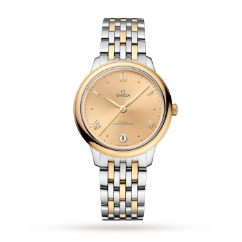 Relógio feminino Omega De Ville Prestige Co-Axial Master Chronometer 34 mm Champagne O43420342008001