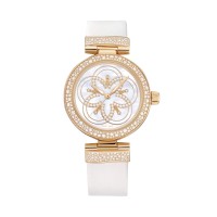 Relógio feminino Omega De Ville Ladymatic 34mm em madrepérola O42567342055005