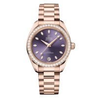 Relógio feminino Omega Seamaster Aqua Terra Shades 34mm, roxo O22055342060001