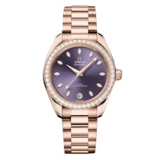 Relógio feminino Omega Seamaster Aqua Terra Shades 34mm, roxo O22055342060001