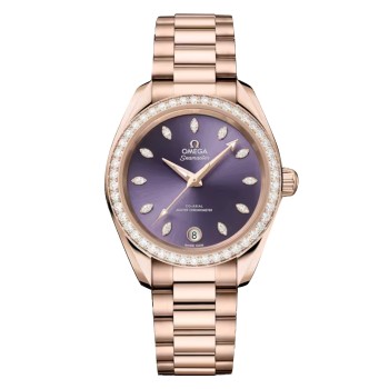 Relógio feminino Omega Seamaster Aqua Terra Shades 34mm, roxo O22055342060001