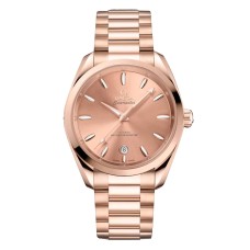 Relógio feminino Omega Seamaster Aqua Terra Shades 38mm, rosa O22050382010001
