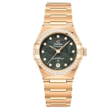 Relógio feminino Omega Constellation 29mm, verde, O13155292099005