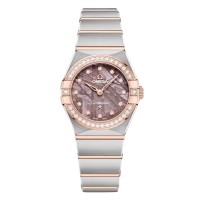 Relógio feminino Omega Constellation 25mm, roxo O13125256099001