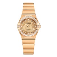 Relógio feminino Omega Constellation 25mm, amarelo, O13155256099003