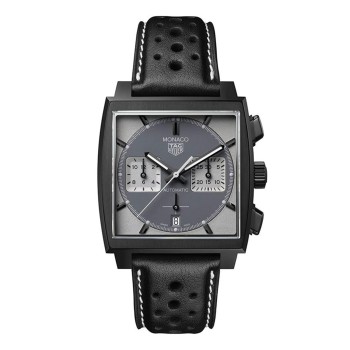 Relógio masculino TAG Heuer Monaco Chronograph Night Driver 39mm cinza CBL2181.FC6515
