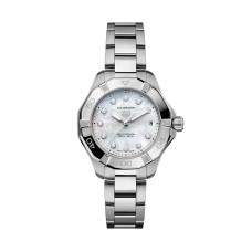 Relógio feminino TAG Heuer Aquaracer Professional 200 Solargraph 34mm em madrepérola com diamantes WBP1313.BA0005 Relógio feminino TAG Heuer Aquaracer Professional 200 Solargraph 34mm em madrepérola com diamantes WBP1313.BA0005