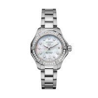 Relógio feminino TAG Heuer Aquaracer Professional 200 Solargraph 34mm em madrepérola com diamantes WBP1314.BA0005 Relógio feminino TAG Heuer Aquaracer Professional 200 Solargraph 34mm em madrepérola com diamantes WBP1314.BA0005