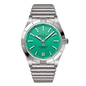 Relógio feminino Breitling Chronomat Automático 36 mm Victoria Beckham edição limitada Peppermint A103801A1L1A1