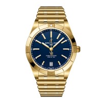 Relógio feminino Breitling Chronomat Automático 36mm Edição Limitada Victoria Beckham Azul Meia-Noite Ouro Amarelo K103801A1C1K1