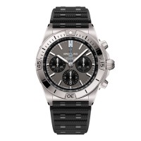 Relógio masculino Breitling Chronomat B01 42mm com pulseira de borracha cinza EB0134101M1S1 Relógio masculino Breitling Chronomat B01 42mm com pulseira de borracha cinza EB0134101M1S1
