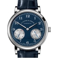 Um relógio Lange&Söhne 1815 Up/Down em ouro branco/azul/Wempe 234.041