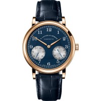 Relógio A. Lange & Söhne 1815 234.042 com caixa em ouro rosa e mostrador azul.