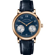 Relógio A. Lange & Söhne 1815 234.042 com caixa em ouro rosa e mostrador azul.