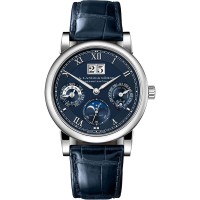 A. Lange & Sohne Langematik Perpetual em ouro branco com mostrador azul 310.028