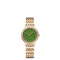 Pulseira Omega De Ville Quartz 27.5 434.55.28.60.99.001 em Ouro Amarelo com Diamantes e Jade
