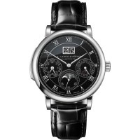 A. Lange & Söhne Saxonia Minute Repeater Perpetual 607.091FE Platinum Black Enamel