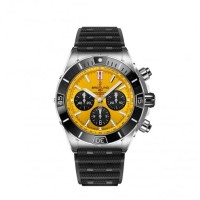 Relógio Breitling Super Chronomat B01 44 em aço inoxidável com mostrador amarelo AB01364A1I1S1