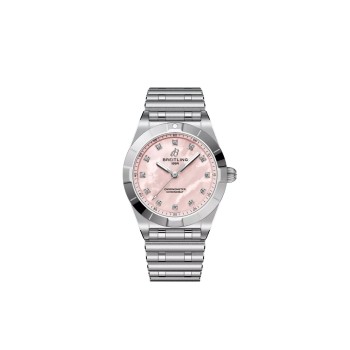 Breitling Chronomat 28 A72310101K1A1 em aço inoxidável com madrepérola rosa