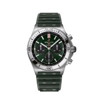 Breitling Chronomat B01 42 AB0134101L2S1 Aço Inoxidável Borracha Verde