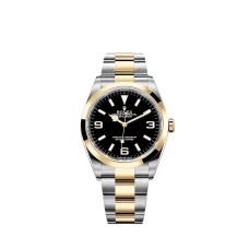 Réplica do Rolex Explorer em Rolesor Oystersteel e ouro amarelo 18 quilates M124273-0001