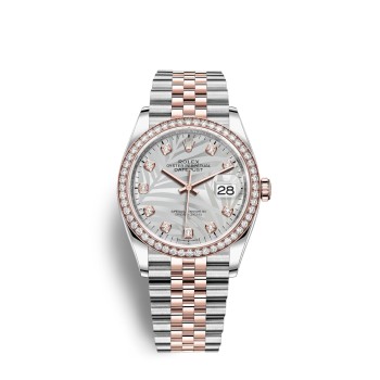 Relógio Rolex Datejust 36 em aço Oystersteel, ouro Everose e diamantes M126281RBR-0025