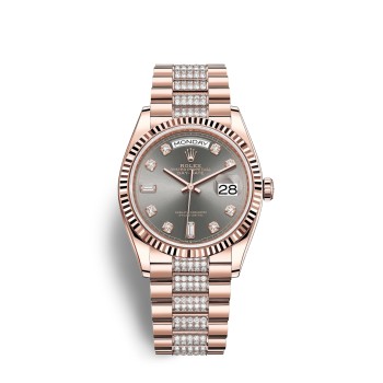 Relógio Rolex Day-Date 36 em ouro Everose 18 quilates M128235-0051