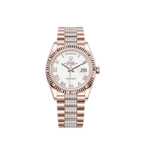 Réplica Rolex Day-Date 36 em ouro Everose 18K M128235-0053