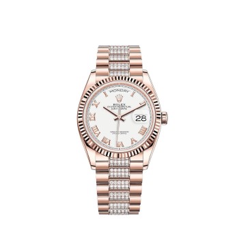 Réplica Rolex Day-Date 36 em ouro Everose 18K M128235-0053