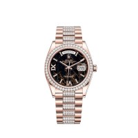 Réplica Rolex Day-Date 36 em ouro Everose 18k M128345RBR-0045