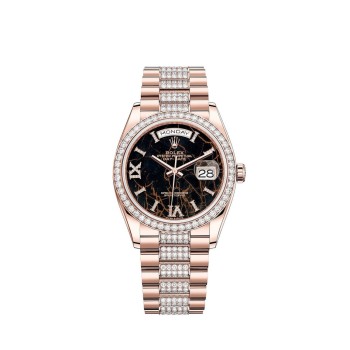 Réplica Rolex Day-Date 36 em ouro Everose 18k M128345RBR-0045