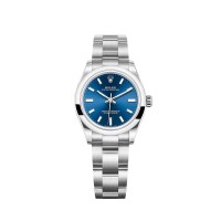 Rolex Oyster Perpetual 31 com mostrador azul brilhante