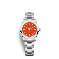 Rolex Oyster Perpetual 31 com mostrador vermelho coral