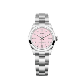 Rolex Oyster Perpetual 31 com mostrador rosa-chiclete