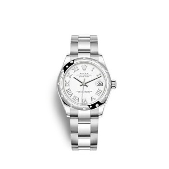 Rolex Datejust 31 Rolesor Branco, Mostrador Branco, Pulseira Oyster