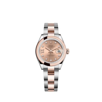 Réplica Rolex Lady-Datejust Everose Rolesor, combinação de aço Oystersteel e ouro 18 quilates M279161-0028
