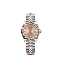 Réplica do relógio Rolex Lady-Datejust Everose Rolesor Oystersteel em ouro 18 quilates M279171-0023