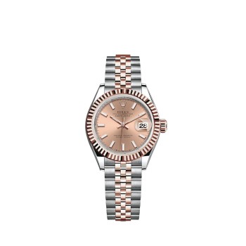 Réplica do relógio Rolex Lady-Datejust Everose Rolesor Oystersteel em ouro 18 quilates M279171-0023