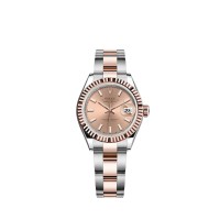 Réplica Rolex Lady-Datejust Rolesor Oystersteel em Ouro Everose 18K M279171-0024
