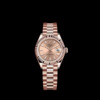Réplica do relógio Rolex Lady-Datejust em ouro Everose 18k - M279175-0025