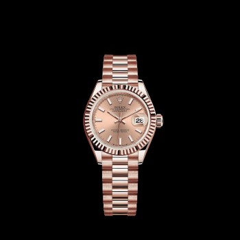 Réplica do relógio Rolex Lady-Datejust em ouro Everose 18k - M279175-0025
