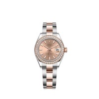 Réplica Rolex Lady-Datejust Everose Rolesor Oystersteel em ouro 18k M279381RBR-0024