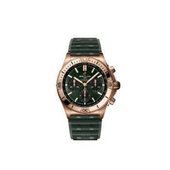 Breitling Chronomat B01 42 RB0134101L1S1 Dourado Vermelho Verde Borracha