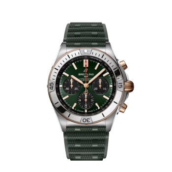 Breitling Chronomat B01 42 UB0134131L1S1 Aço Inoxidável Vermelho Dourado Verde Borracha
