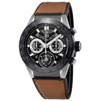 Réplica Tag Heuer Carrera Tourbillon Cronógrafo Automático Masculino CAR5A8Y.FT6072