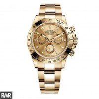 Réplica relogio Rolex Cosmograph Daytona Champagne Dial 18kt Ouro Amarelo Homens
