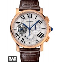 Réplica do relógio Cartier Rotonde de Cartier Tourbillon Cronógrafo W1556245