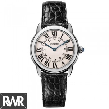 Réplica do relógio Cartier Ronde Solo de Cartier Pequenas Senhoras Quartzo W6700155
