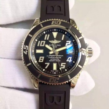 Réplica Breitling Superocean 42 A1736402/BA32 em aço inoxidável com mostrador preto